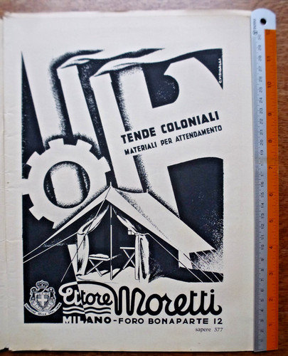 Pubblicità 1937 moretti tende - moretti,