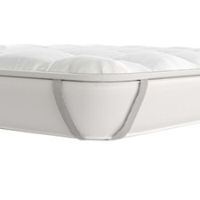 Topper Singolo Trapuntato 300 gr/mq con Elastici Basic Bianco