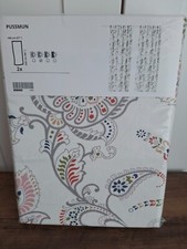 Tende Ikea Pussmun 100% Cotone Paisley/Floreale Lunghezza 98 in/250 cm Nuove con etichette