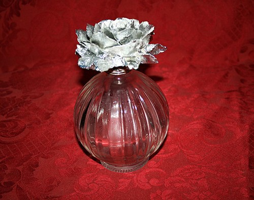 Vaso cristallo con placca - in,