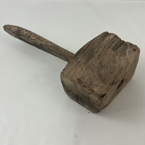 Antico martello mazza legno - mazza,