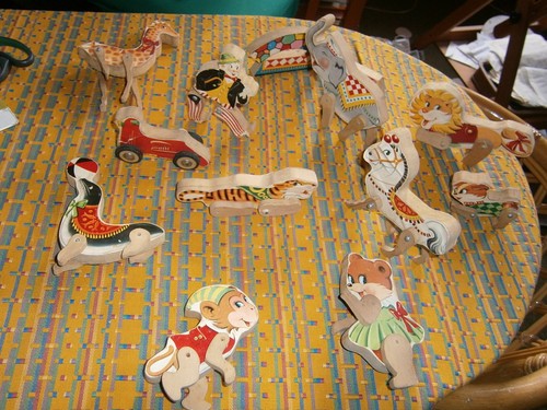 Gioco circo legno vintage - gioco,