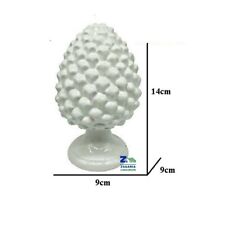 PIGNA SICILIANA IN CERAMICA BIANCA LUCIDA CM Ø 9X14 H ARREDO INTERNO CASA