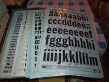 e. NOS Letraset Lettering 10 x