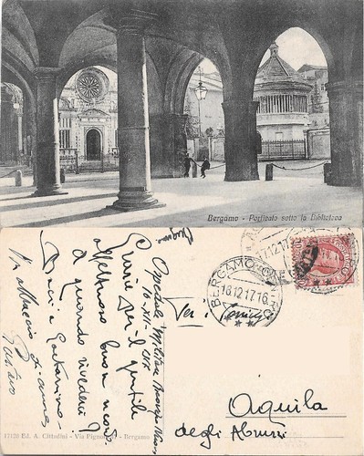 Cartolina bergamo porticato - cartolina,