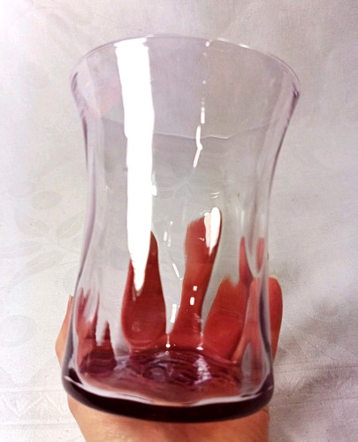 Vaso vetro artistico viola - in,