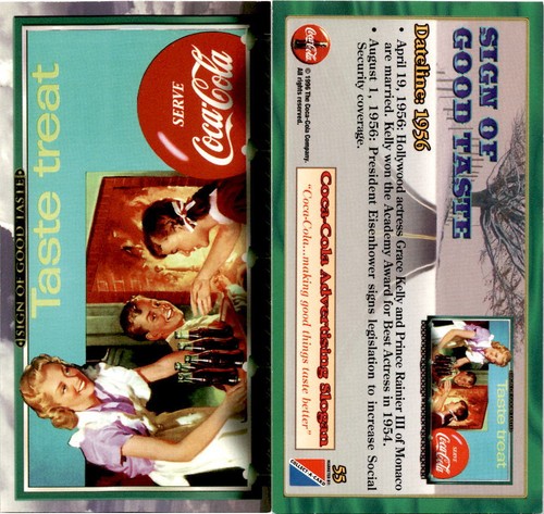 1996 collect card - collect-a-card,, coca-cola