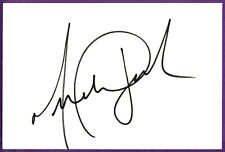 King of Pop Michael Jackson autentico grande autografo / firma su carta 4 x 6