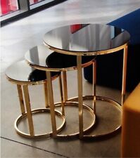 Set di 3 tavolini in vetro