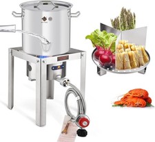 Set di pentole a vapore in acciaio inox 20QT, cottura da esterno