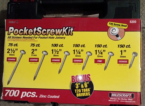 Milescraft 5200 pocketscrewkit - 5200,