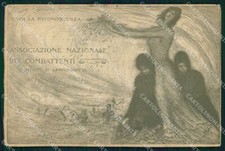 Militari Associazione Combattenti Sampierdarena RETRO BIANCO cartolina KF4128