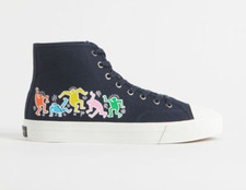 H&M for KEITH HARING scarpe casual sneakers tela gomma comode flessibili 43