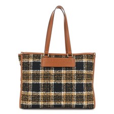 Cafe' Noir Tote Tartan Marrone