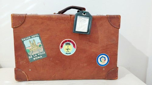 Valigia cuoio anni 60 - cuoio, 50/60