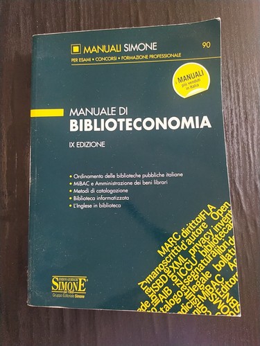 Manuale biblioteconomia per - di,