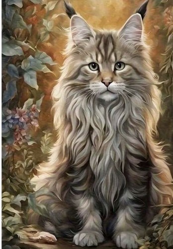 Standing maine coon - standing, fai