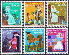 Lussemburgo 1966 Caritas, beneficenza, salute, fiabe, leggende, gatto, tessile, MNH