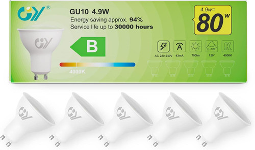 Lampadine gu10 led - gu10, 4.9w