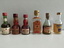 bottigliette liquori mignon da Collezione 6 pezzi anni 60 ancora chiuse