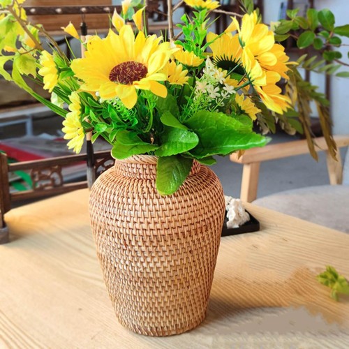 Vaso rattan fiori - vaso,