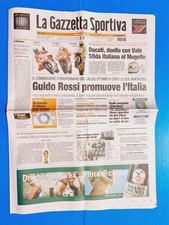 GAZZETTA DELLO SPORT 4 GIUGNO 2006 DUCATI-VALENTINO ROSSI-GIANNI AGNELLI