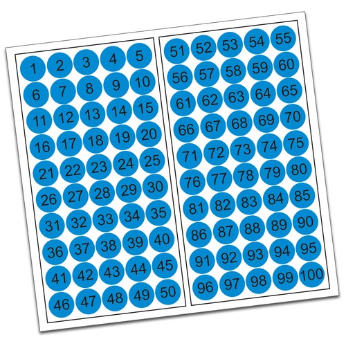 100 cerchi pvc numerati - cerchi,