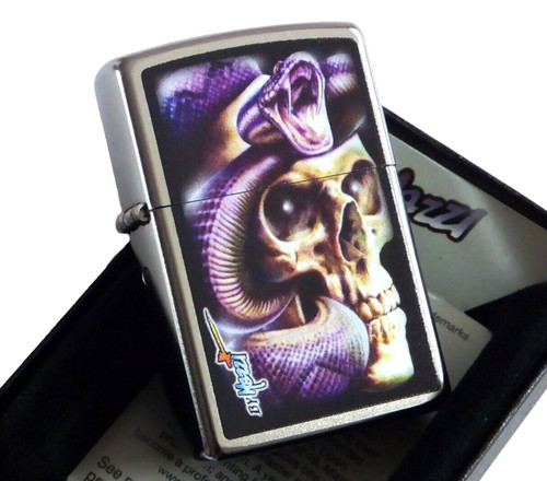 Zippo lighter snake - zippo, skull