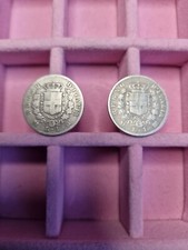 LOTTO 2 MONETE 1 LIRA DEL 1863