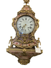 Antico orologio a pendolo Cartel con mensola  epoca XVIII secolo