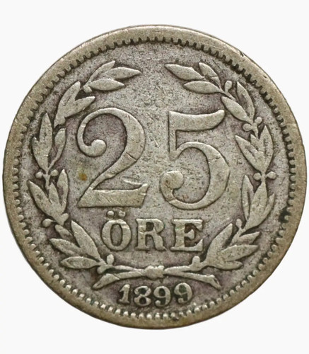 1899 svezia ore moneta - 1899, 25