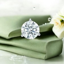 Orecchini da uomo 1/4 cts F/VS1 tondi brillanti certificati GIA diamante...