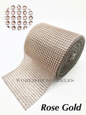 60cm Oro Rosa Strass Effetto