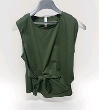 Maglietta Camicetta Donna Verde Senza Maniche