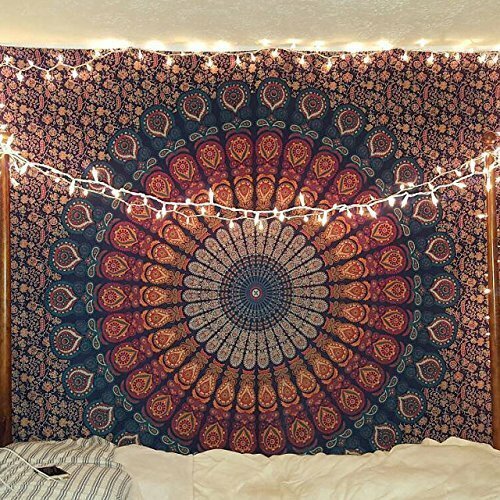 Arazzo boemo hippy - mandala, cor
