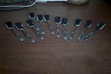 11 cucchiaini acciaio da gelato o dessert  vintage leggi