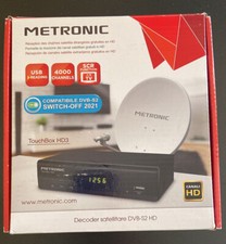 Metronic DVB-S2 HD Decoder Digitale Satellitare Porta USB, Nero