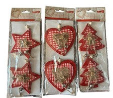 3 Set da 2 Appendini Natalizi