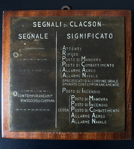 Targa antica segnali di - antica, "segnali