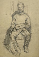 Disegno Uomo Seduto Anonimo