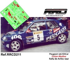 DECAL/CALCA 1/43; Peugeot 106
