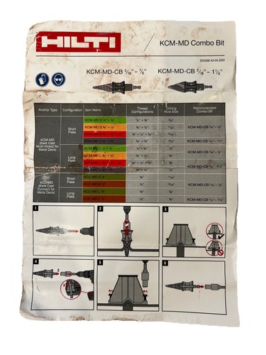 Hilti kcm kwik cast combo - cast,