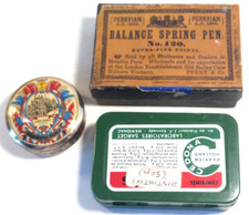 LOTTO  3  VECCHIE SCATOLINE - 2 IN METALLO  1  IN CARTONE -VINTAGE-D'EPOCA-USATE