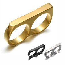 Anello Doppio Due Dita Acciaio