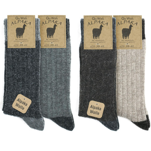 Calze lana alpaca paia - paia,