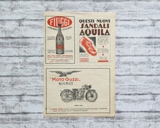 Sandali Fiuggi Roma anni '30 Moto Guzzi Tipo Pubblicità Italia Rivista Vintage