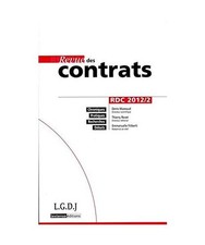 REVUE DES CONTRATS N 2 - 2012