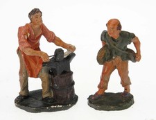 COPPIA STATUINE PER PRESEPE CONFALONIERI SERIE ROSSA H 10