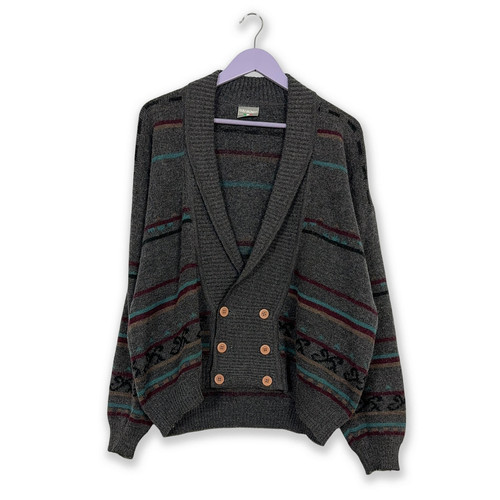 Cardigan vintage grigio - cardigan,