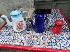 TRIS DI ANTICHE TEIERE IN